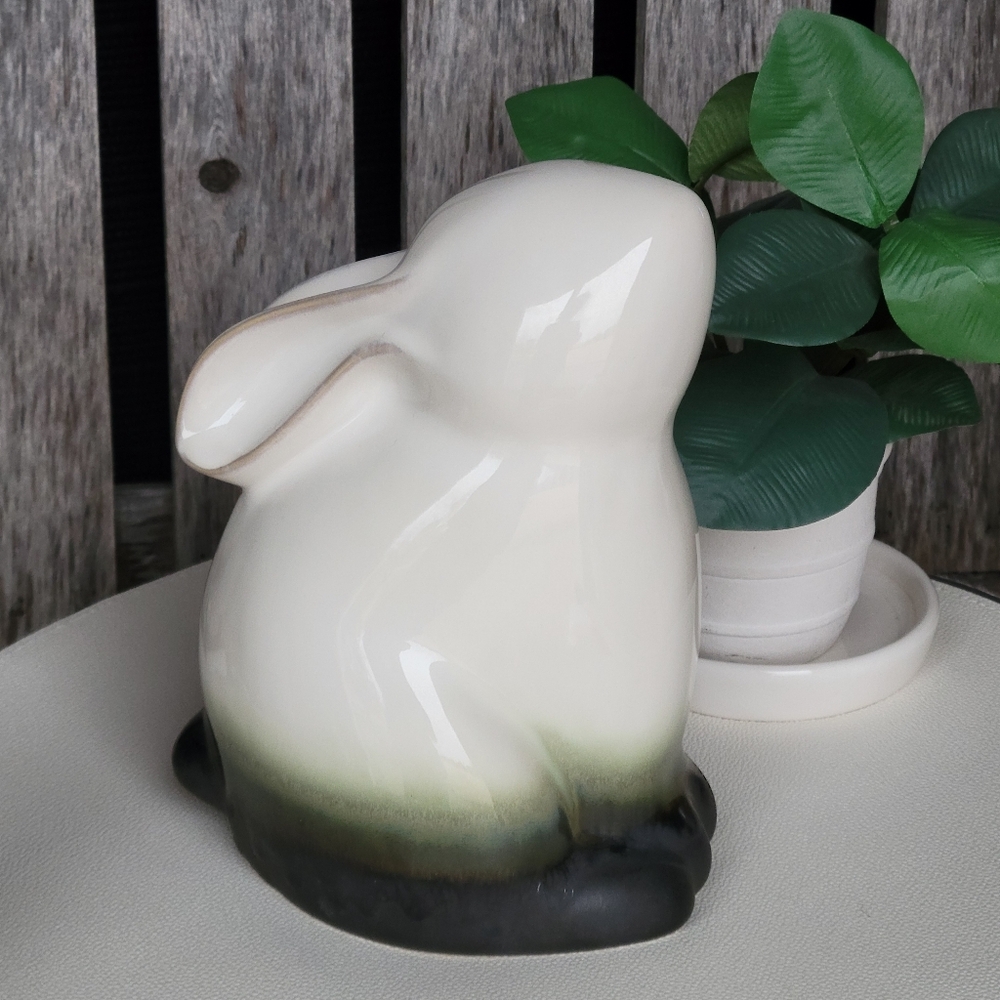 PIER 1 Ceramic Bunny Figurine in White and Black